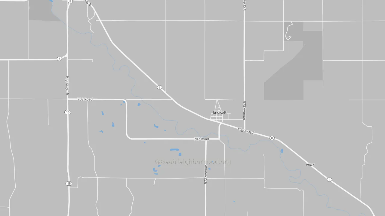 Transit Grade map of Endicott, NE