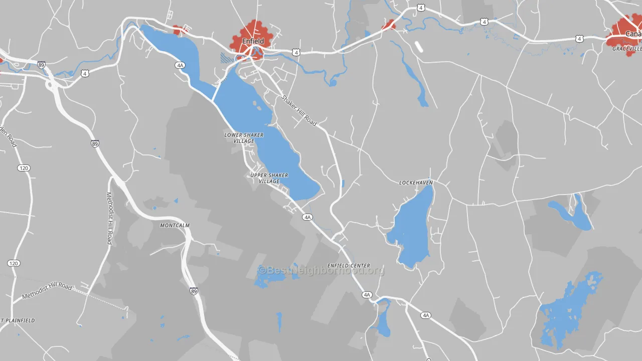 Transit Grade map of Enfield, NH