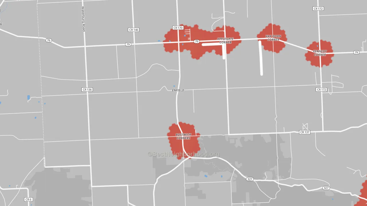 Transit Grade map of Enfield, NY