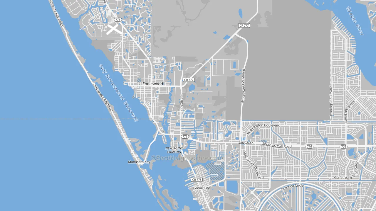 Transit Grade map of Englewood, FL