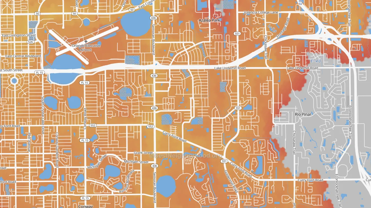 Transit Grade map of Englewood Park, Orlando, FL