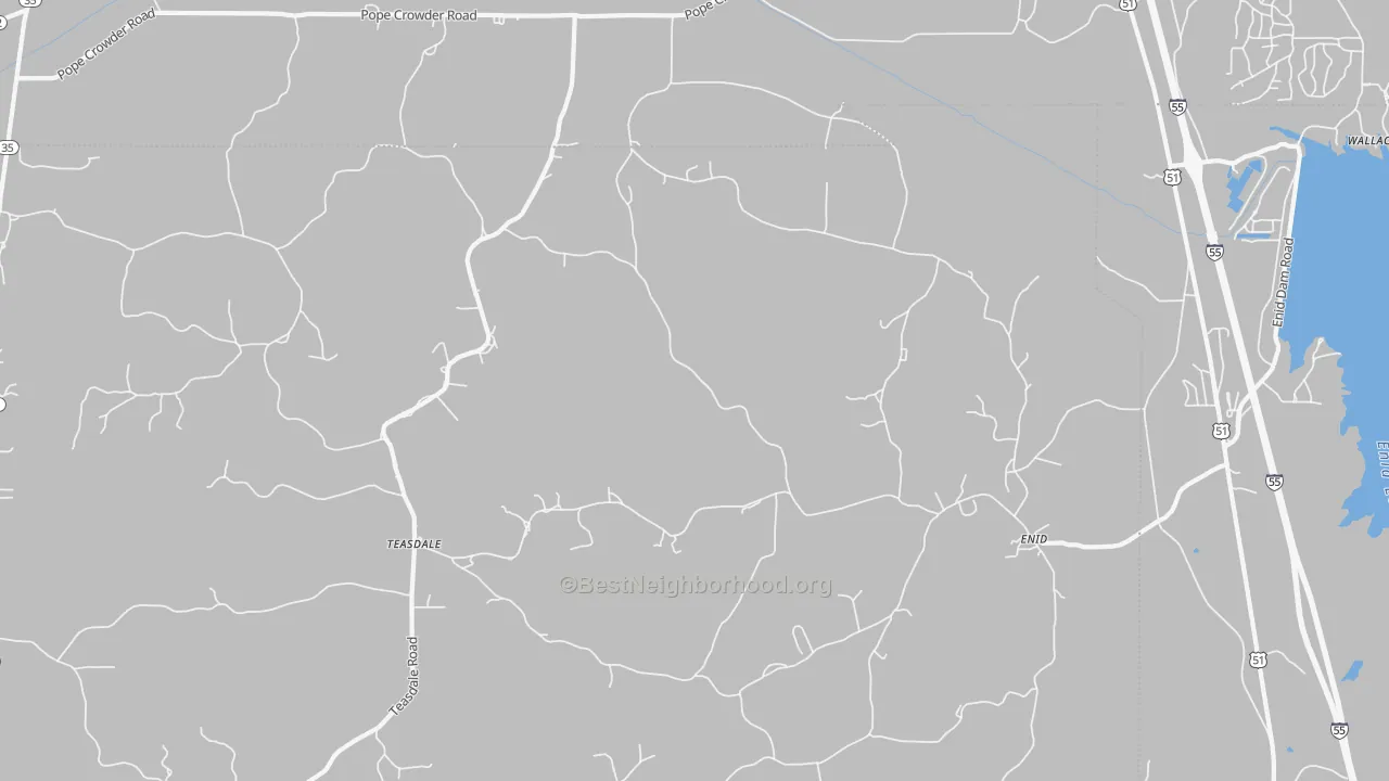 Transit Grade map of Enid, MS