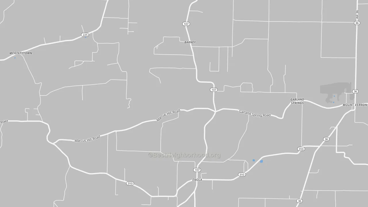 Transit Grade map of Enola, AR