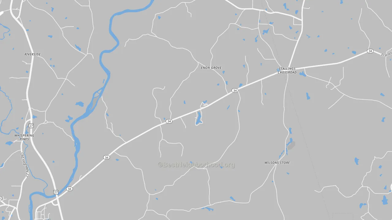 Transit Grade map of Enon Grove, GA