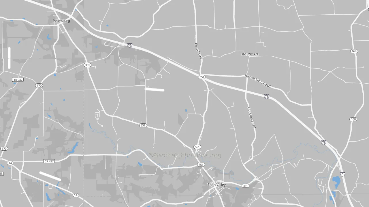 Transit Grade map of Enon Valley, PA