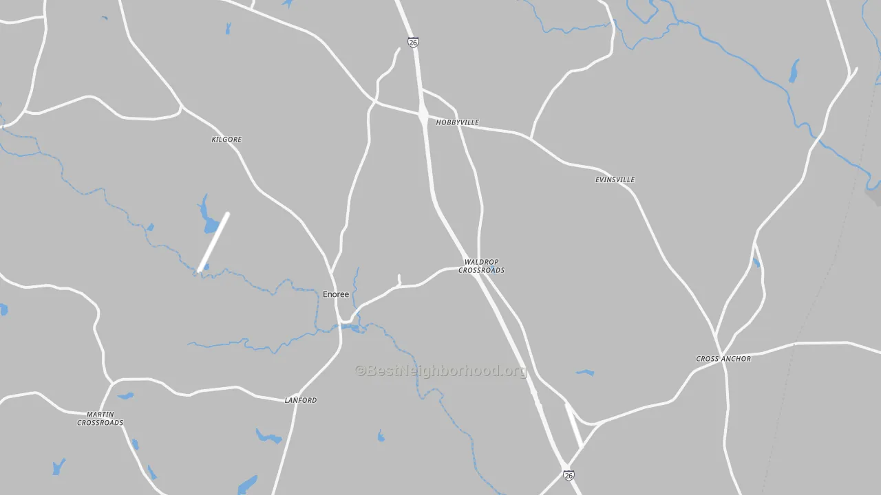 Transit Grade map of Enoree, SC