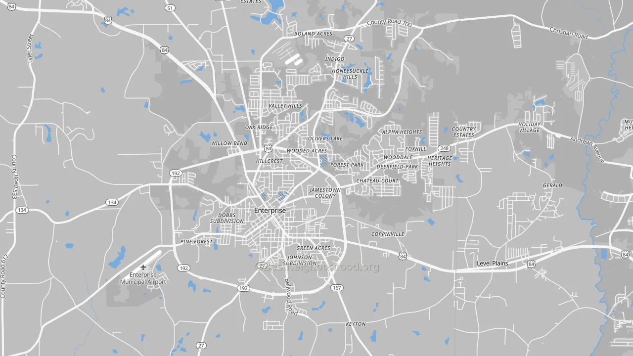 Transit Grade map of Enterprise, AL