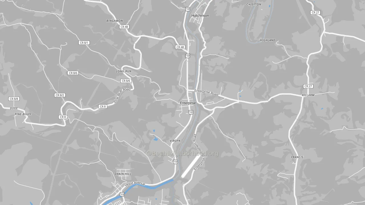 Transit Grade map of Enterprise, WV