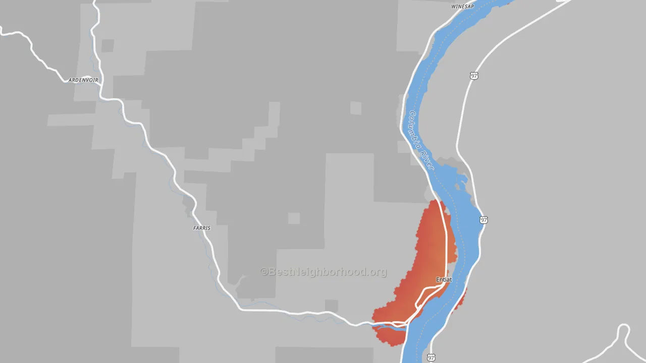 Transit Grade map of Entiat, WA