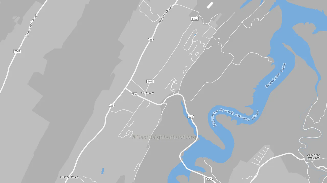 Transit Grade map of Entriken, PA