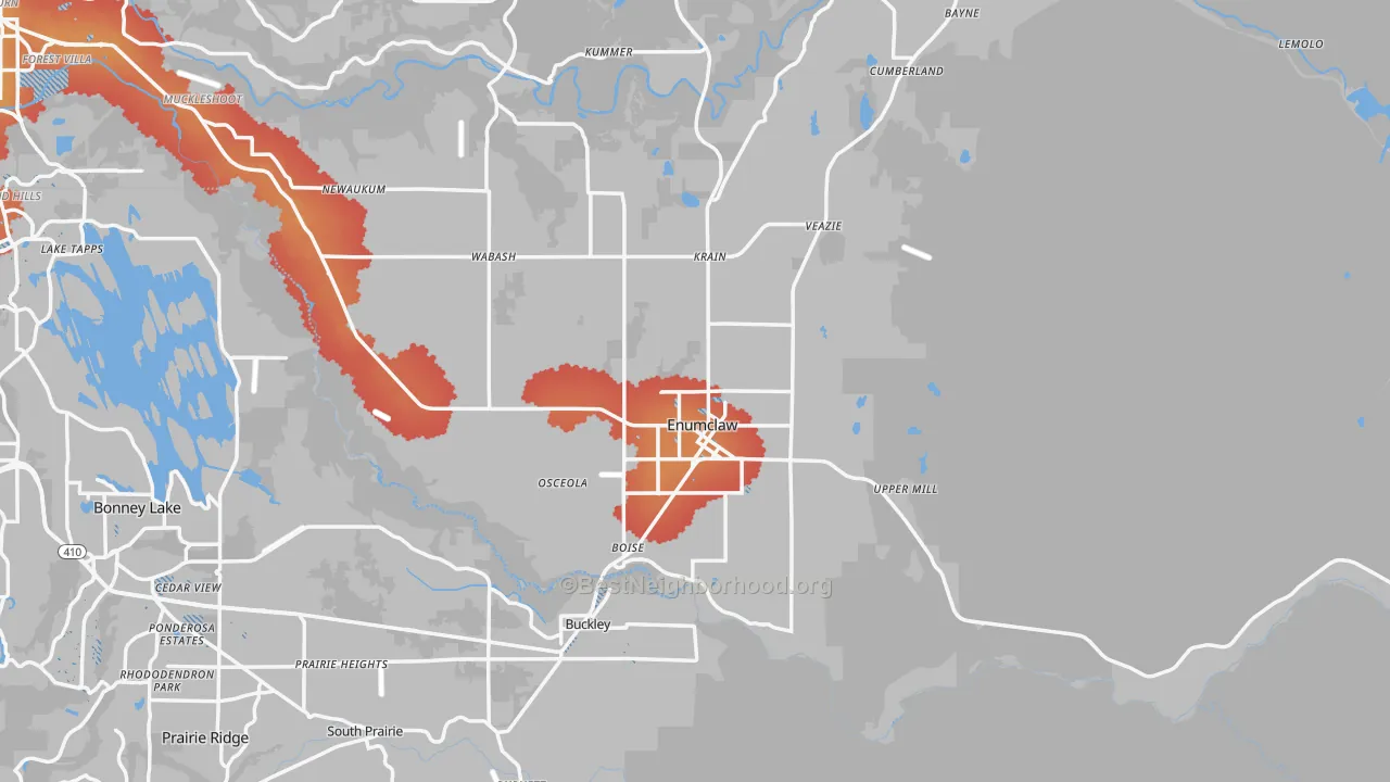 Transit Grade map of Enumclaw, WA