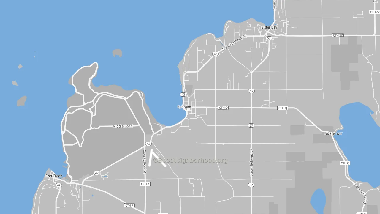 Transit Grade map of Ephraim, WI