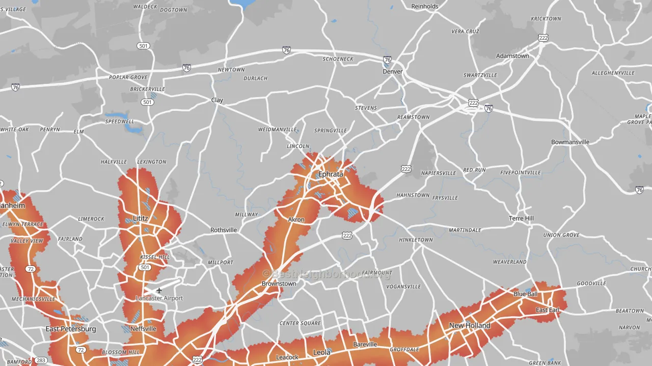 Transit Grade map of Ephrata, PA
