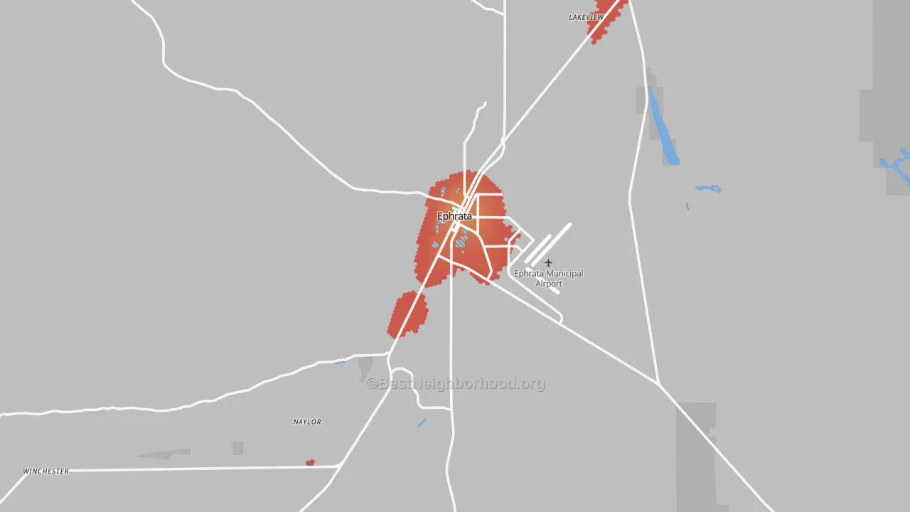 Transit Grade map of Ephrata, WA