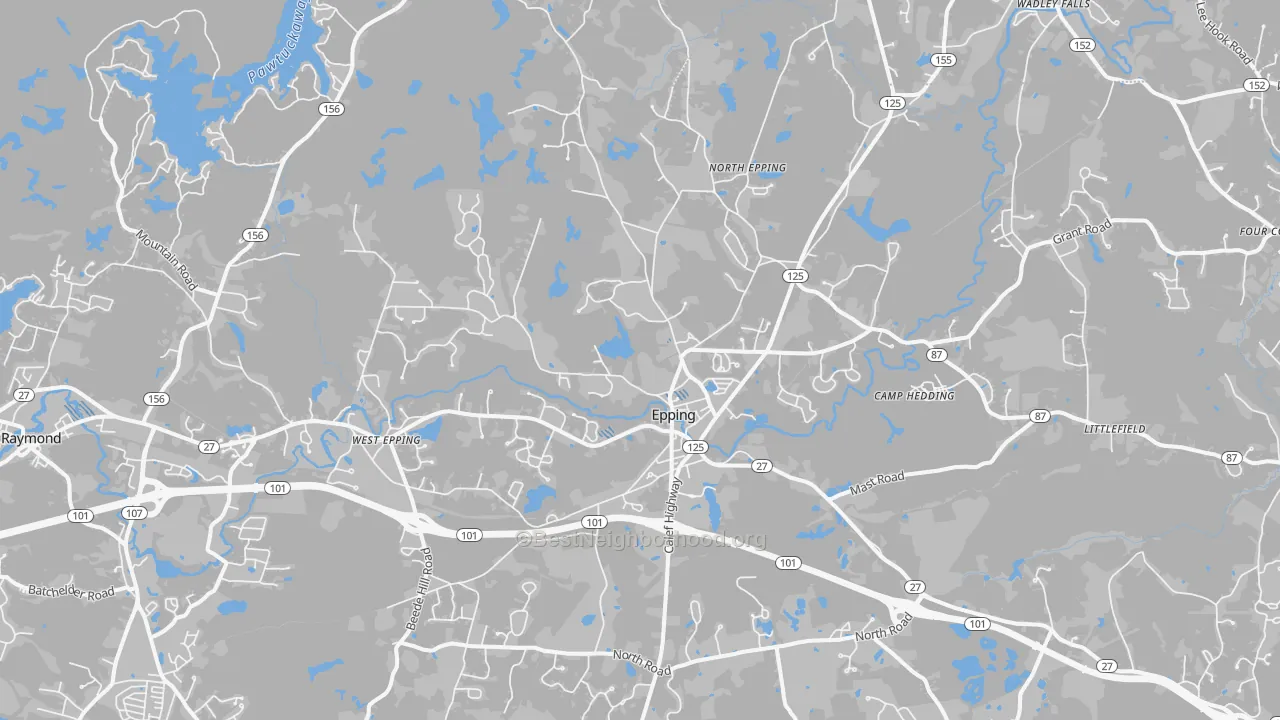Transit Grade map of Epping, NH
