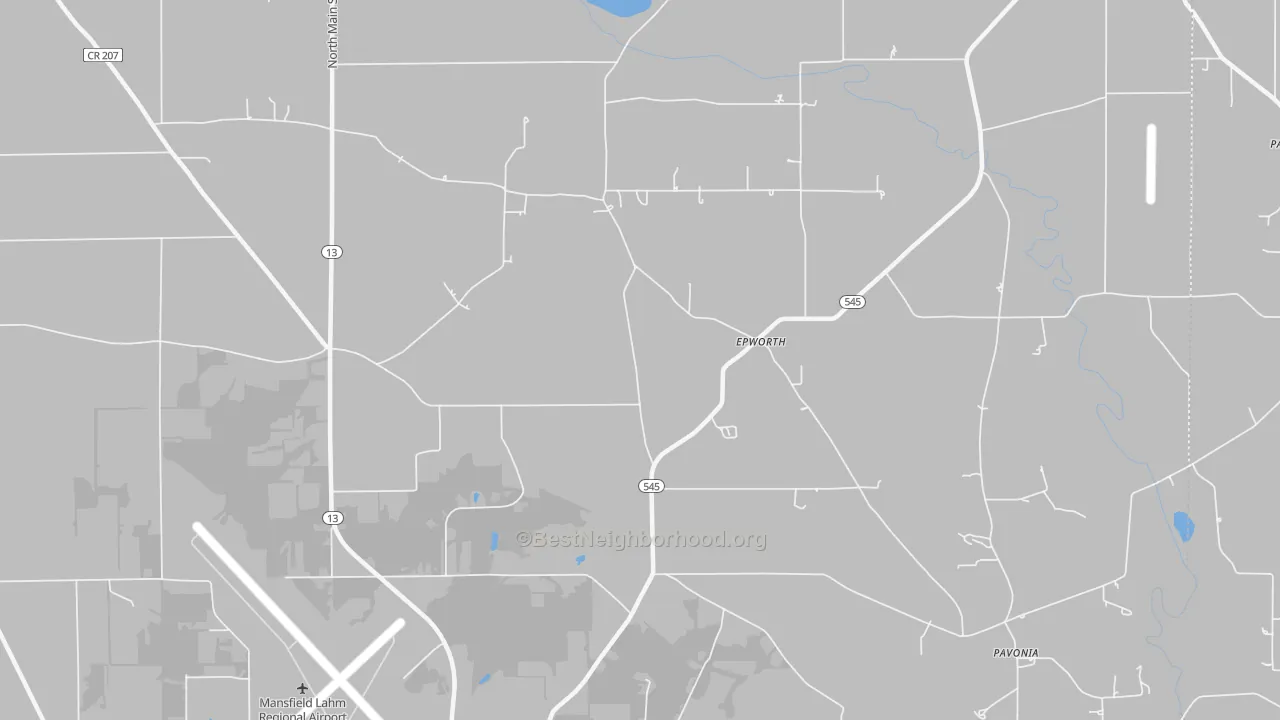 Transit Grade map of Epworth, OH