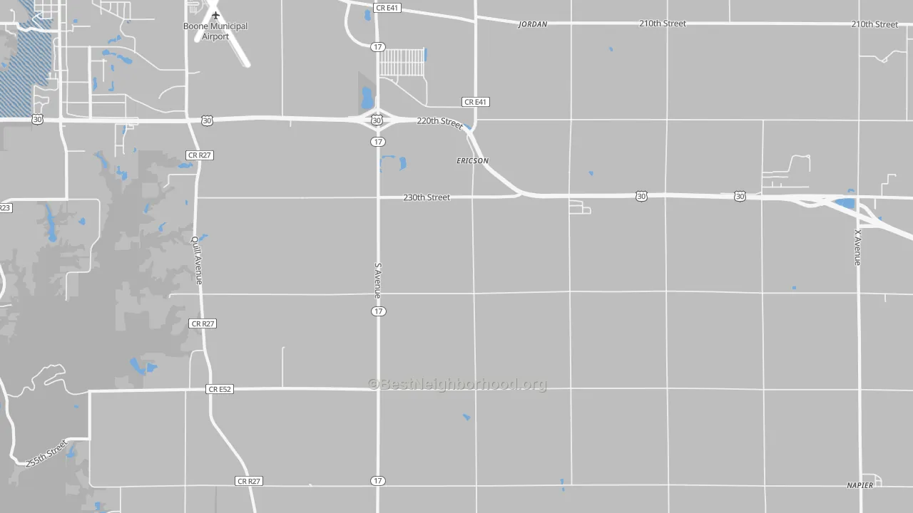 Transit Grade map of Ericson, IA