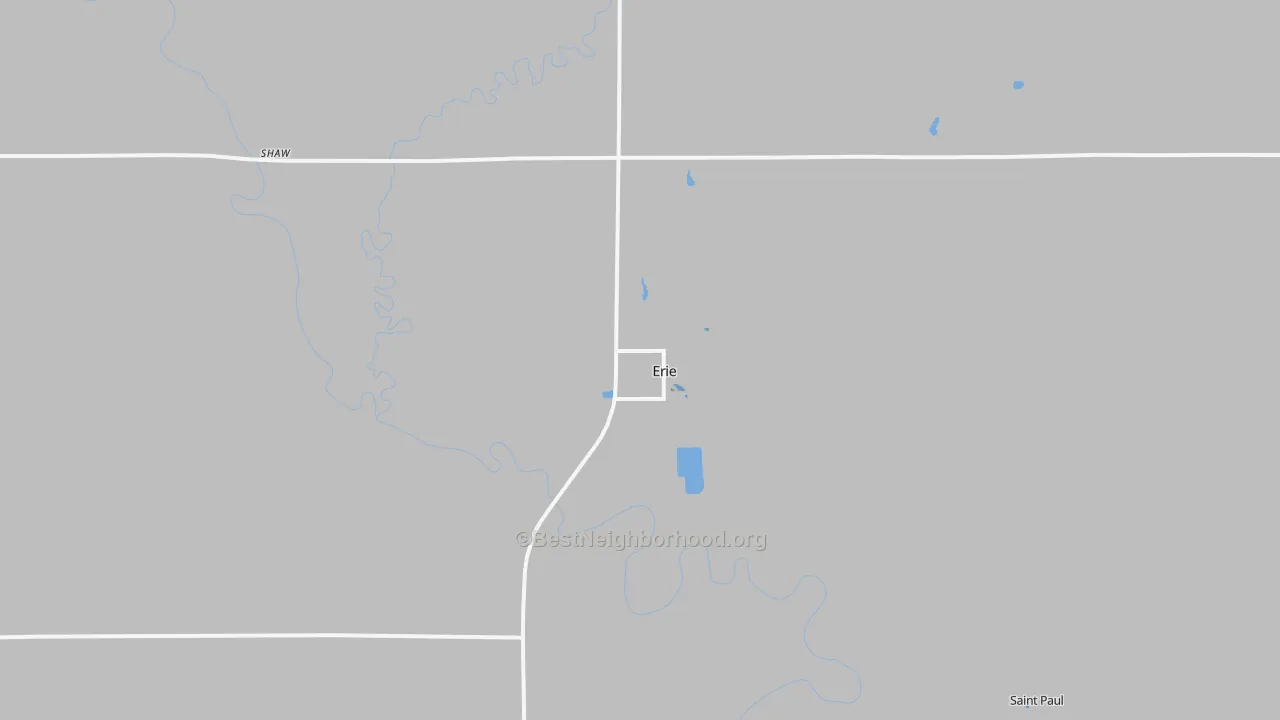 Transit Grade map of Erie, KS
