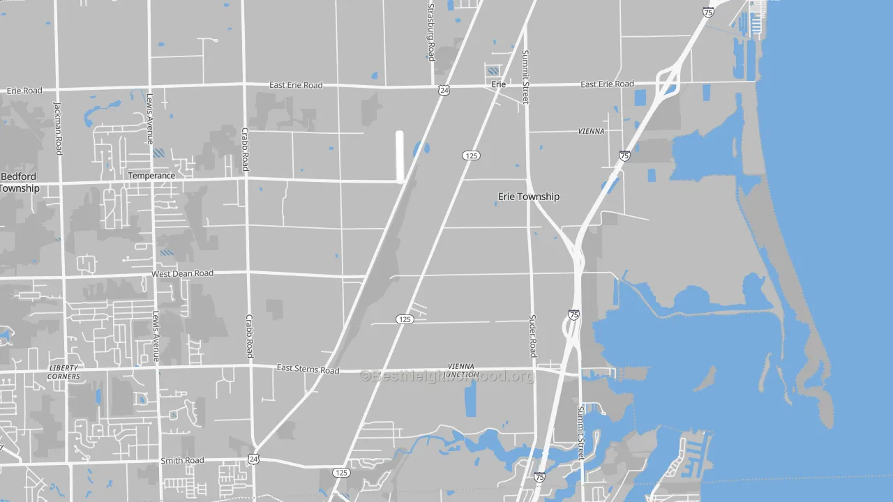 Transit Grade map of Erie, MI