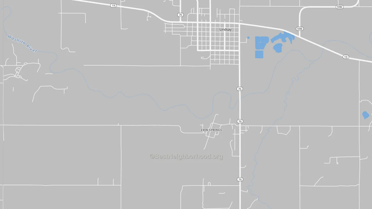 Transit Grade map of Erin Springs, OK