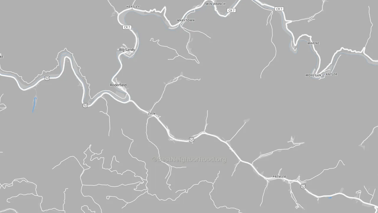 Transit Grade map of Erin, WV