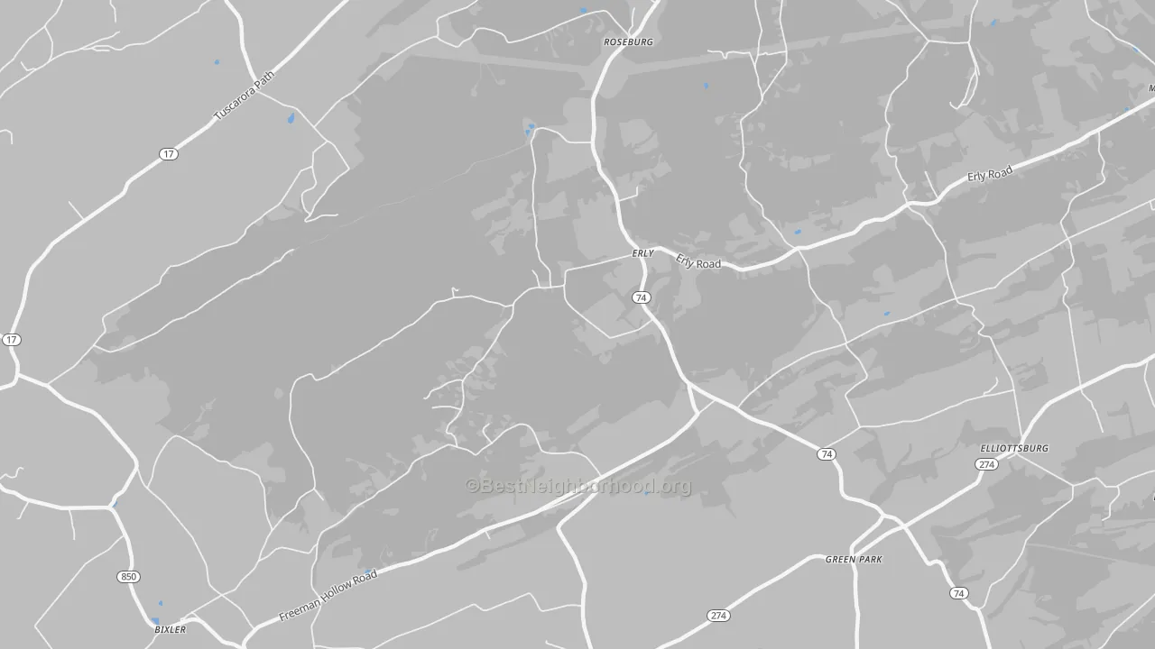 Transit Grade map of Erly, PA