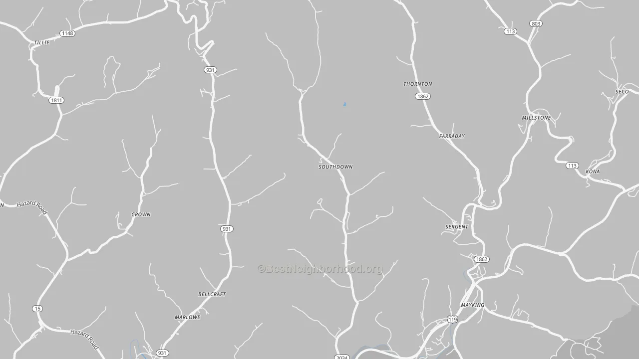 Transit Grade map of Ermine, KY