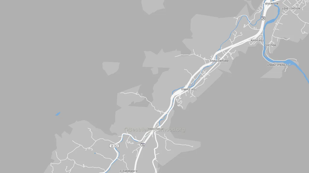 Transit Grade map of Ernestville, TN