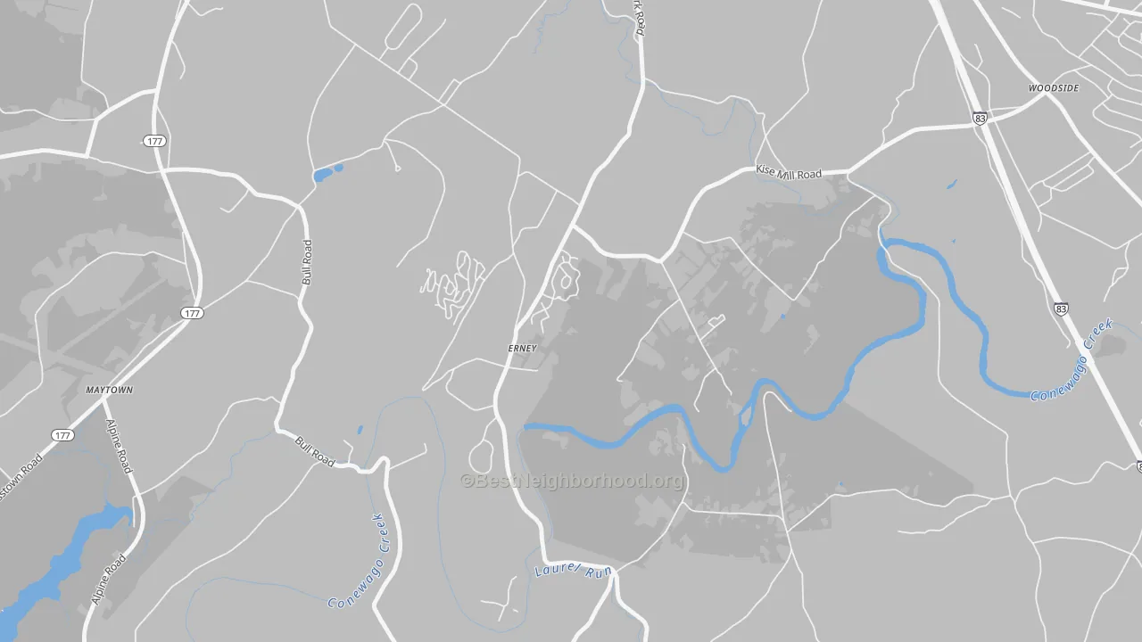 Transit Grade map of Erney, PA