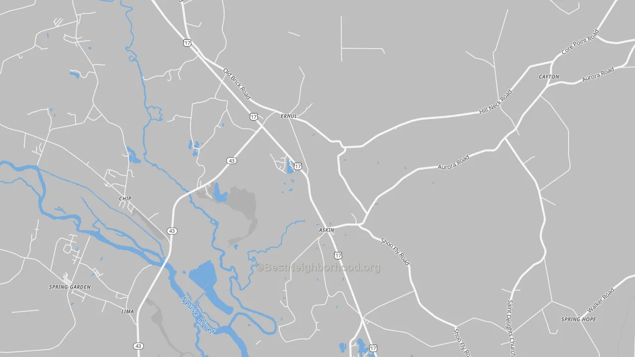 Transit Grade map of Ernul, NC