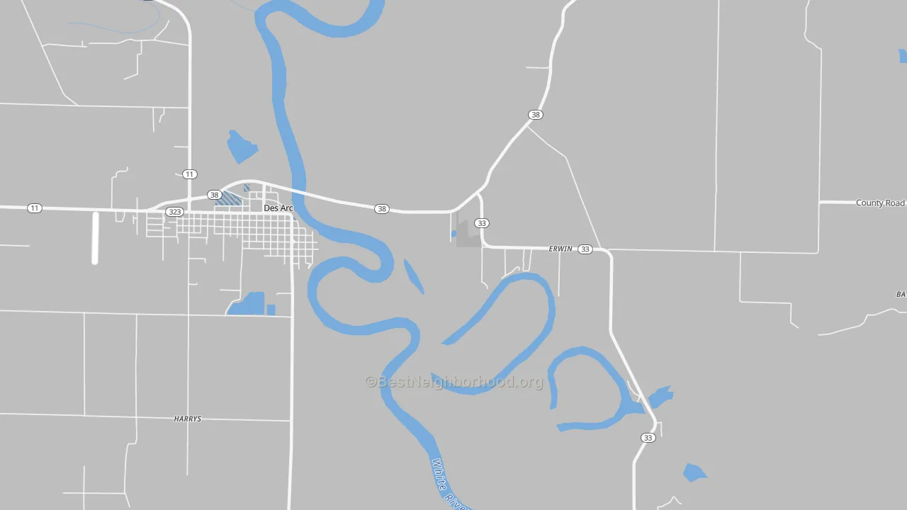 Transit Grade map of Erwin, AR