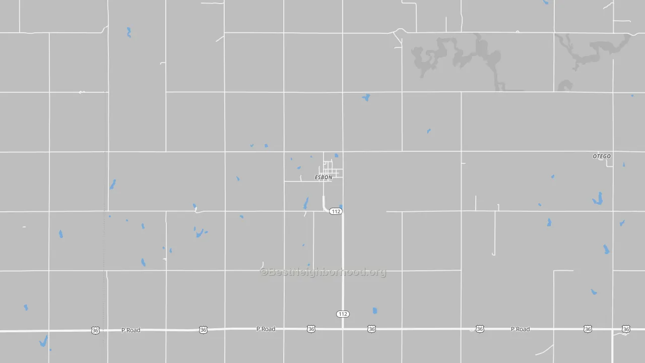 Transit Grade map of Esbon, KS