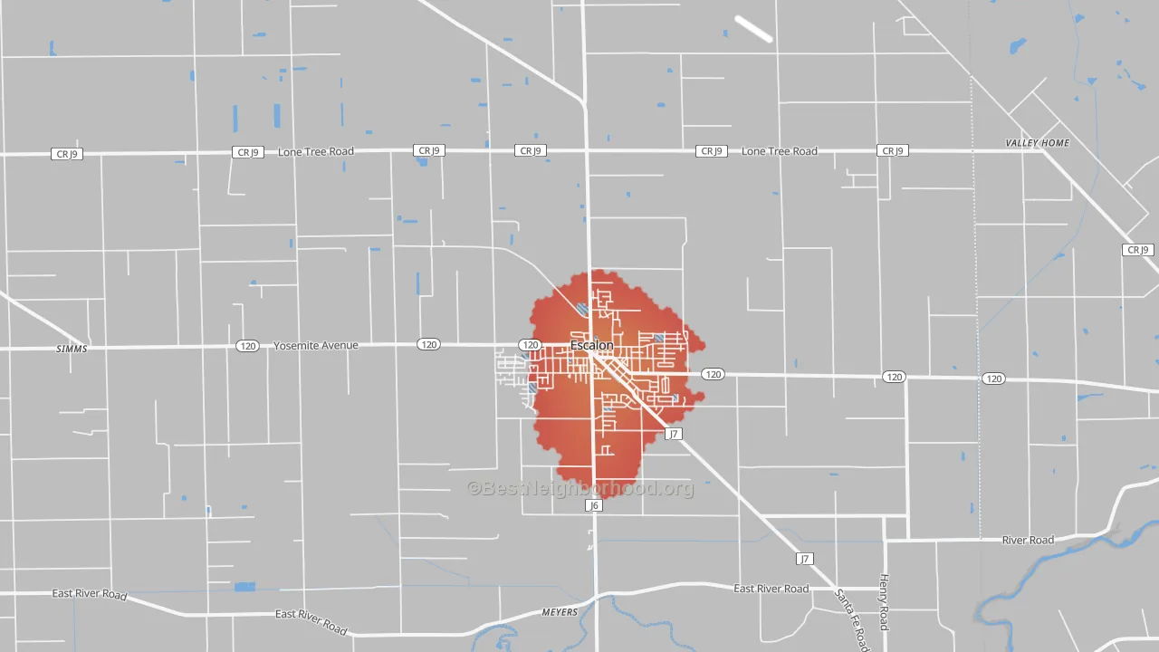 Transit Grade map of Escalon, CA