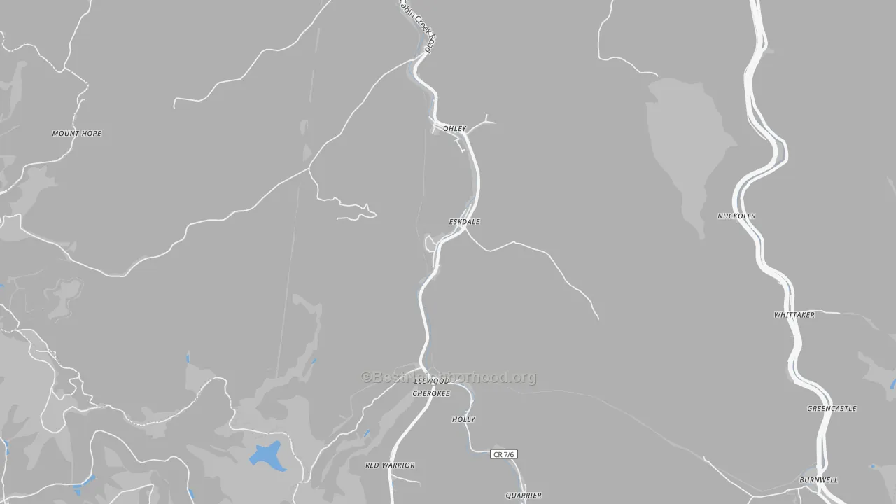 Transit Grade map of Eskdale, WV