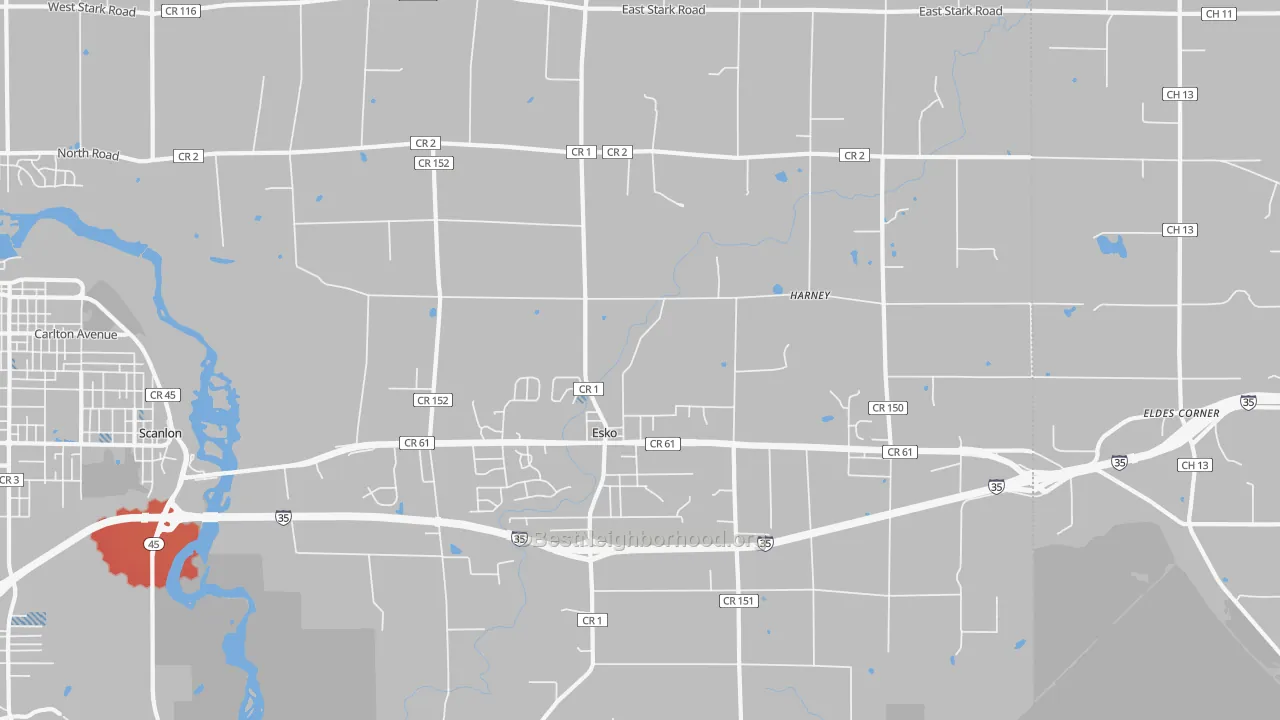 Transit Grade map of Esko, MN