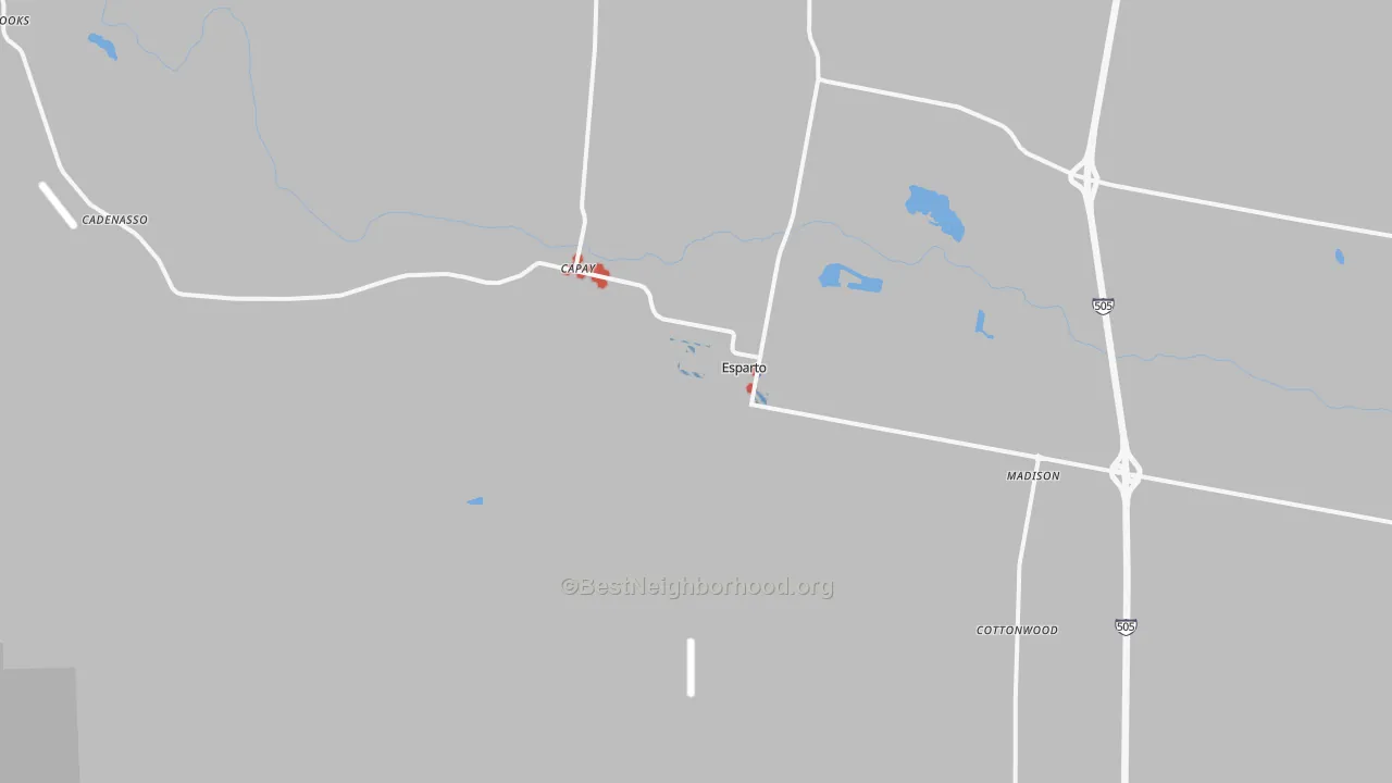 Transit Grade map of Esparto, CA