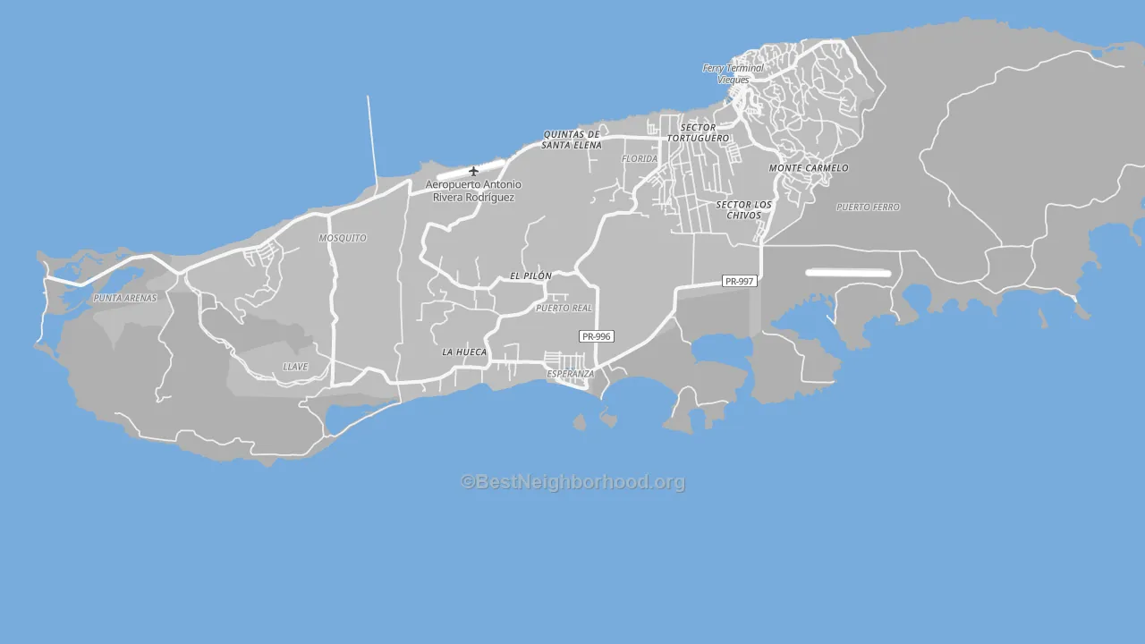 Transit Grade map of Esperanza, PR