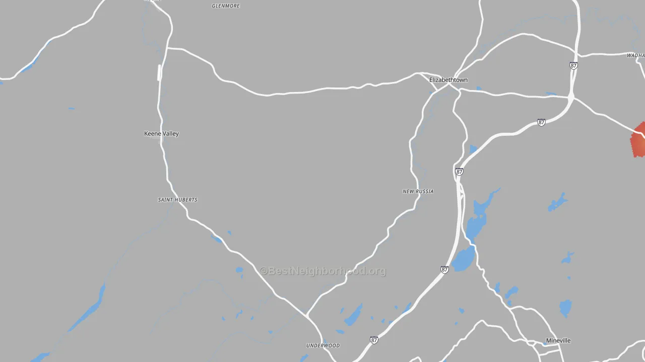 Transit Grade map of Essex County, NY