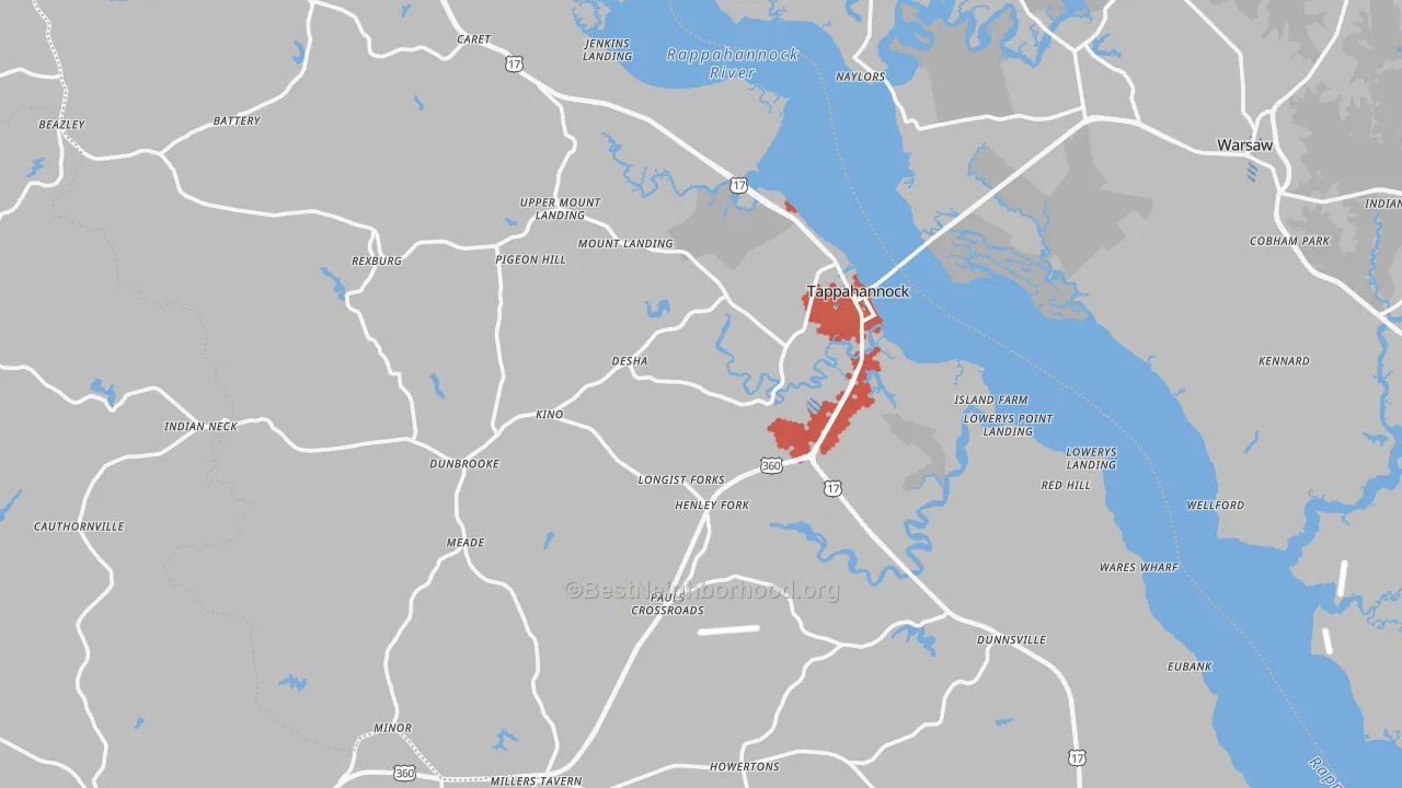 Transit Grade map of Essex County, VA