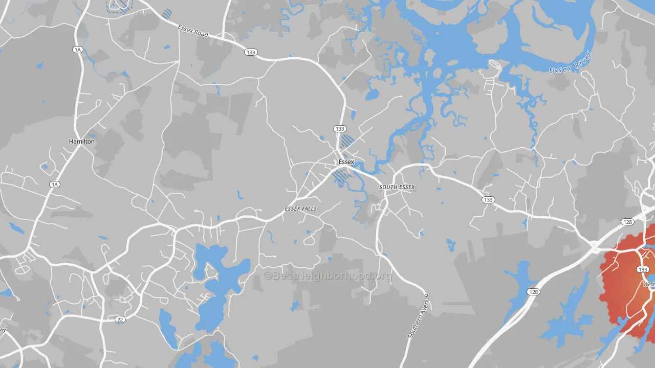 Transit Grade map of Essex, MA