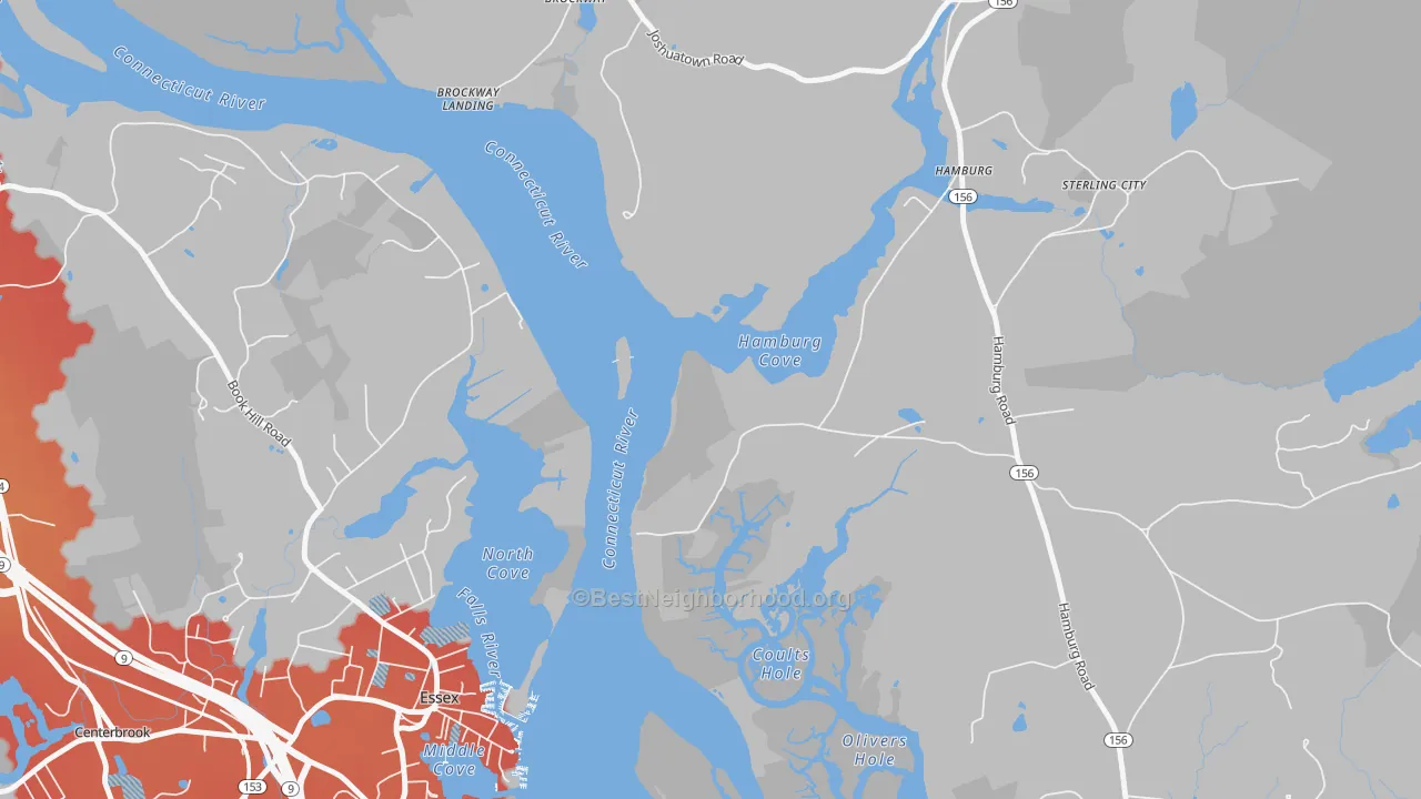 Transit Grade map of Essex Village, CT