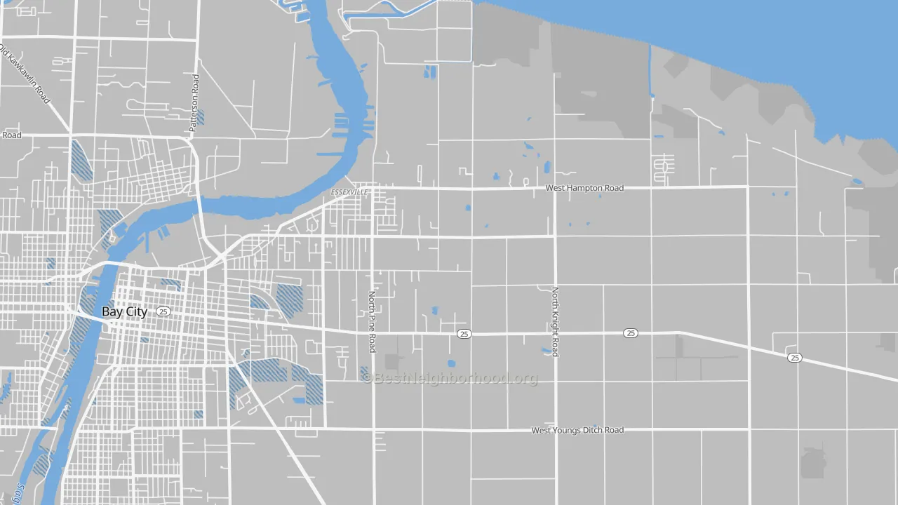 Transit Grade map of Essexville, MI