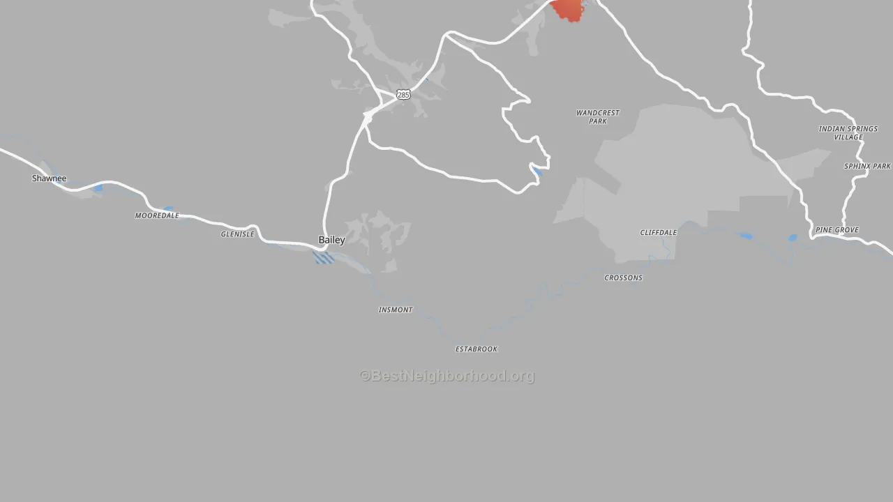 Transit Grade map of Estabrook, CO