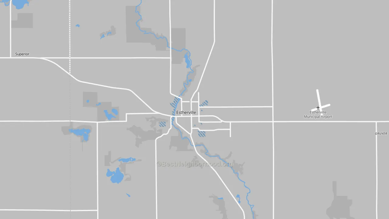 Transit Grade map of Estherville, IA