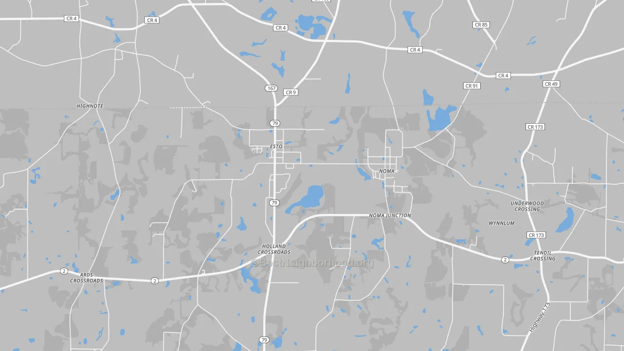 Transit Grade map of Esto, FL