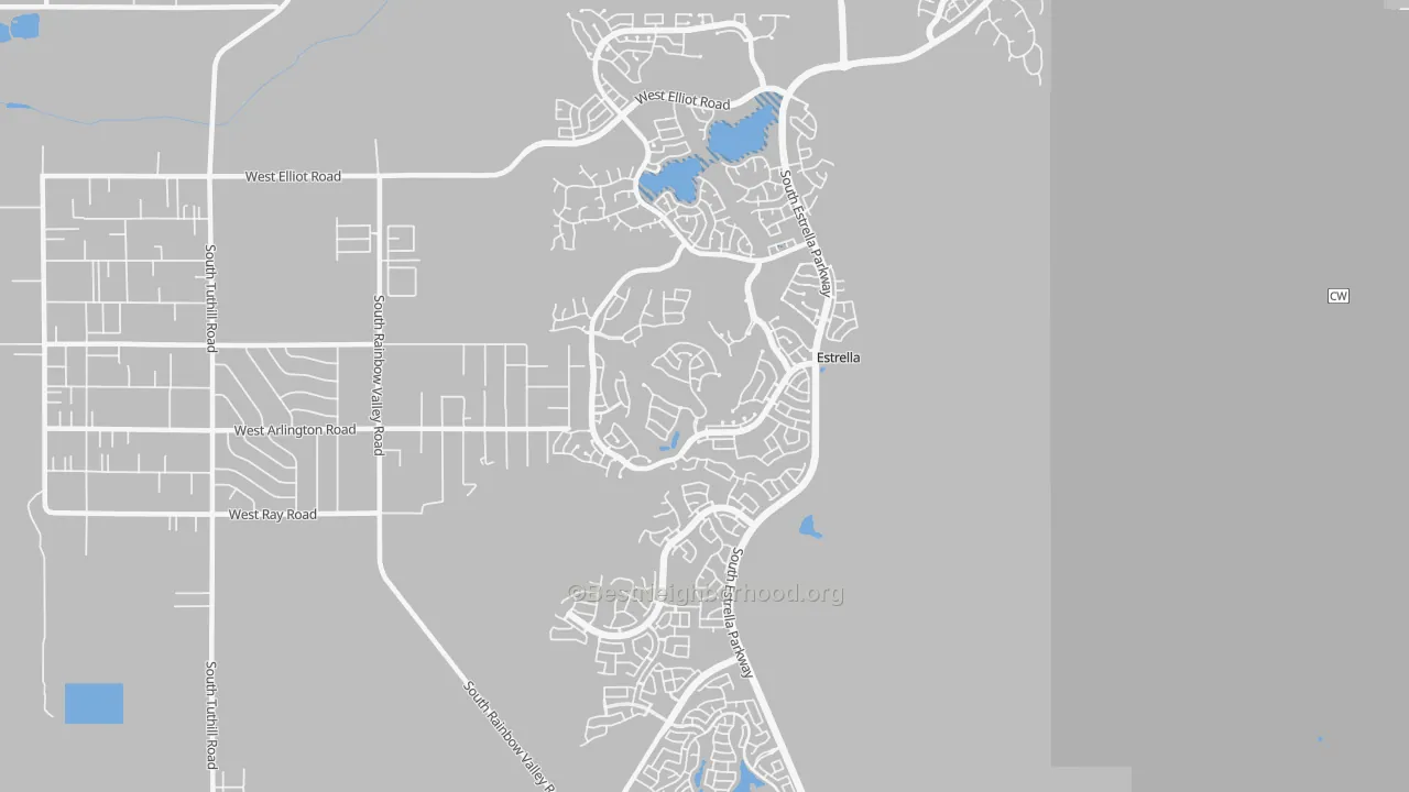 Transit Grade map of Estrella-Goodyear, Goodyear, AZ