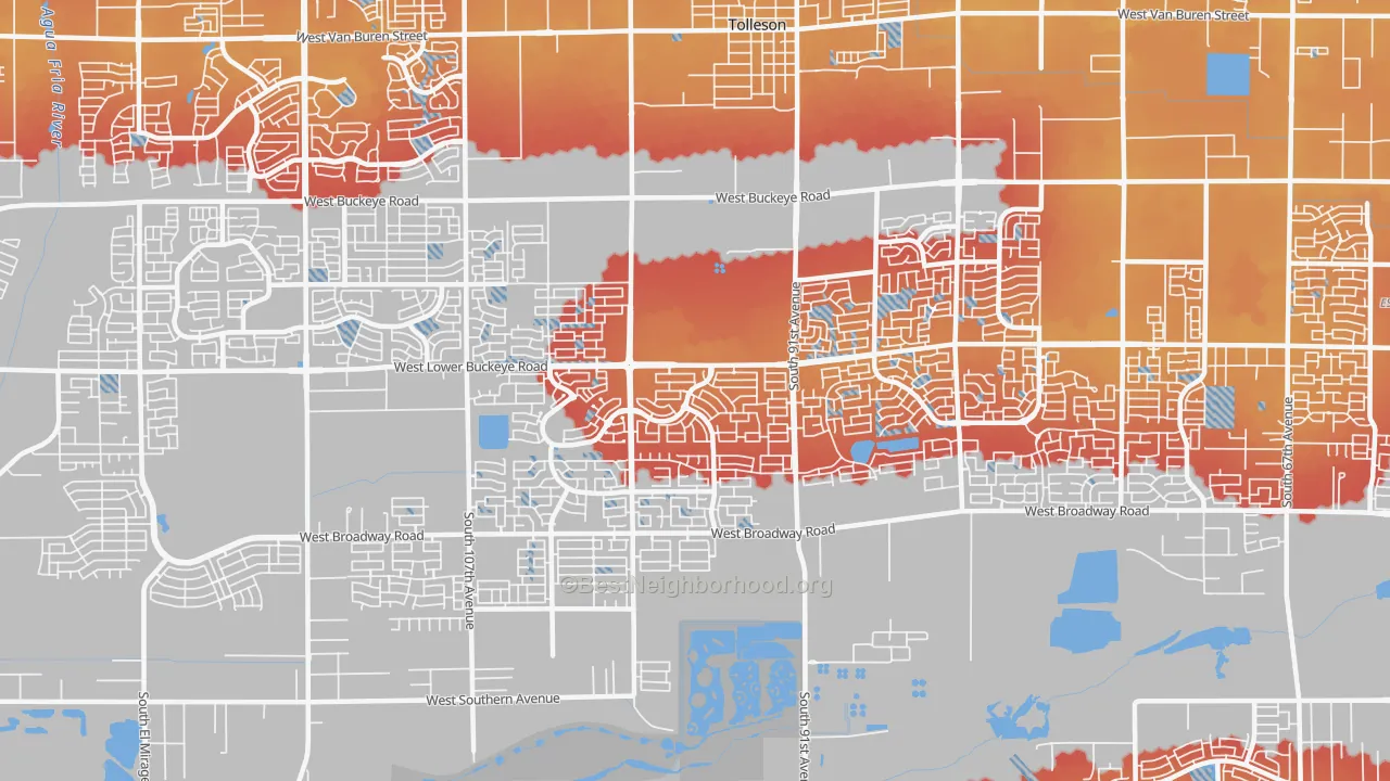 Transit Grade map of Estrella-Tolleson, Tolleson, AZ