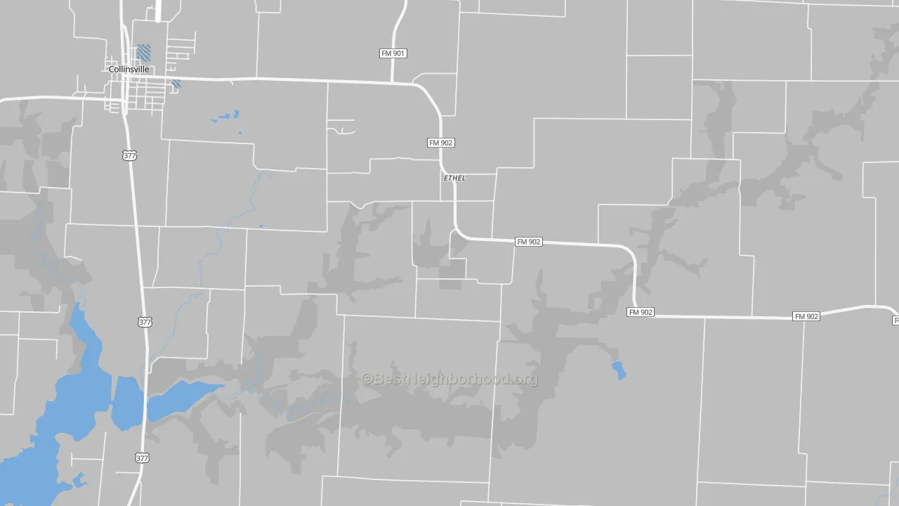Transit Grade map of Ethel, TX