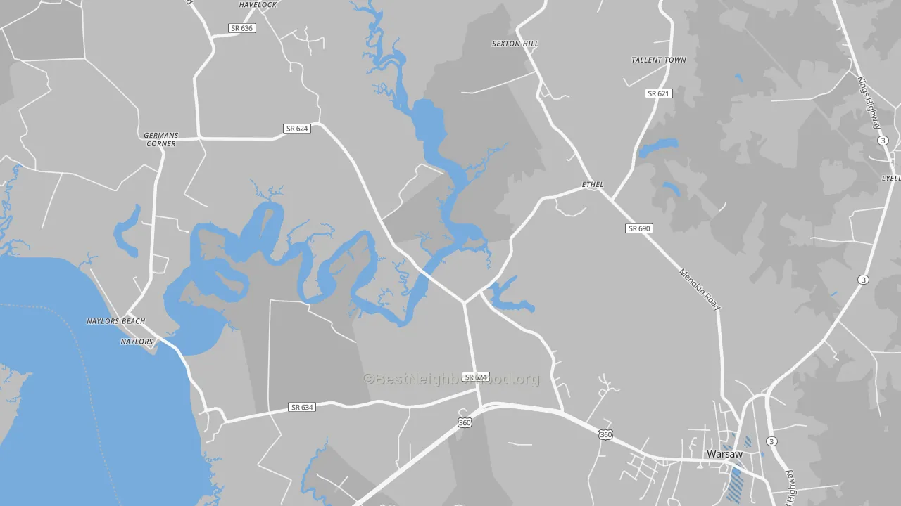 Transit Grade map of Ethel, VA