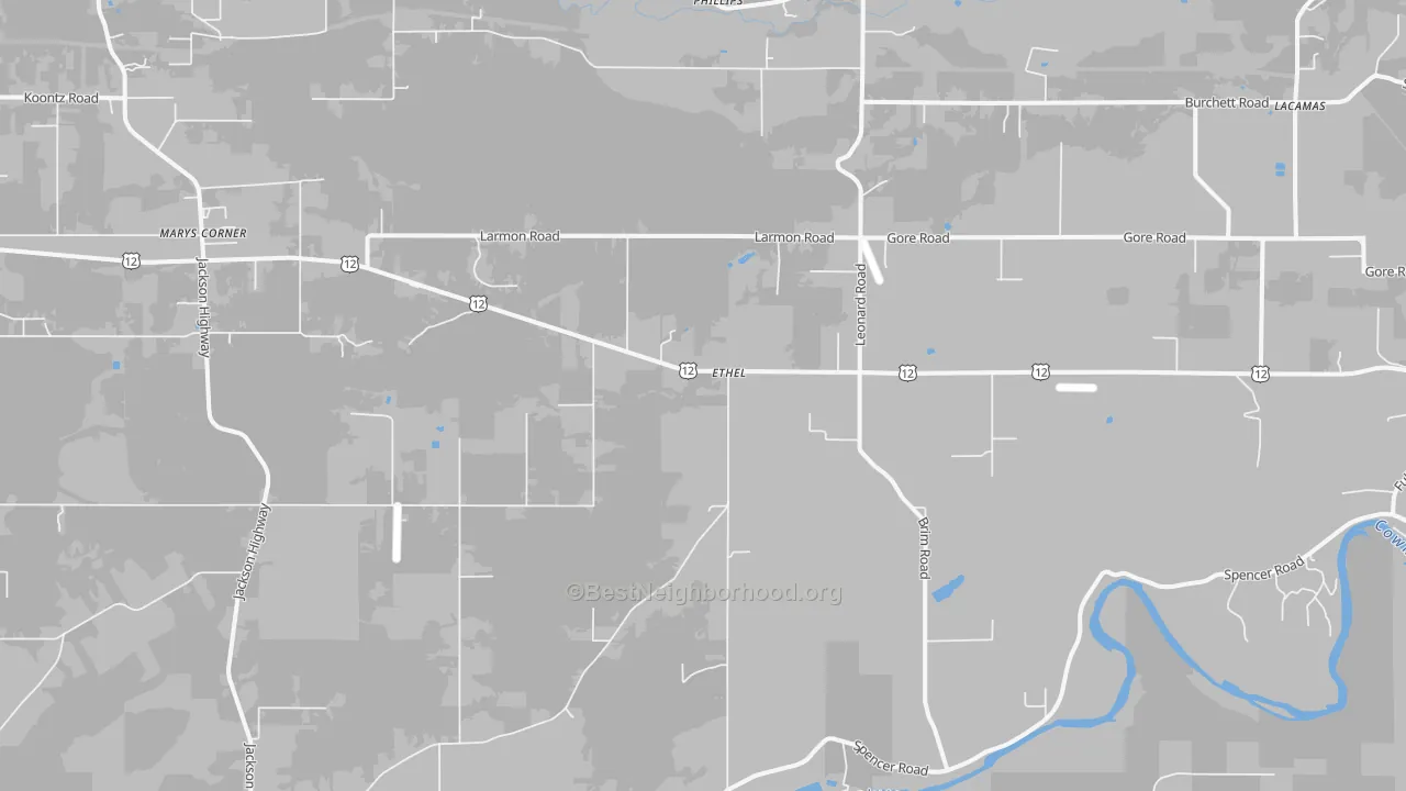 Transit Grade map of Ethel, WA